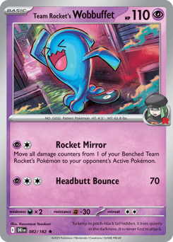 Team Rocket's Wobbuffet #82 — Pokemon Destined Rivals