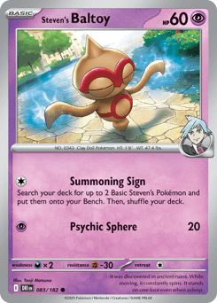 Steven's Baltoy #83 — Pokemon Destined Rivals