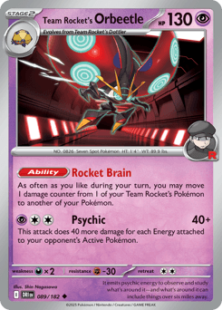 Team Rocket's Orbeetle #89 — Pokemon Destined Rivals