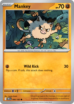Mankey #90 — Pokemon Destined Rivals