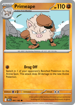 Primeape #91 — Pokemon Destined Rivals