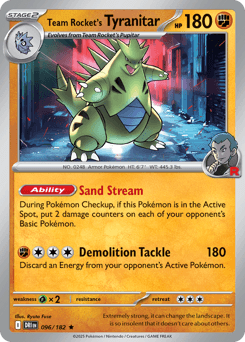Team Rocket's Tyranitar [Stamped] #96