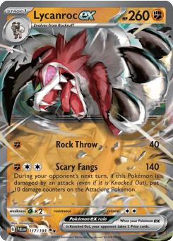 Lycanroc ex #117 — Pokemon Paldea Evolved