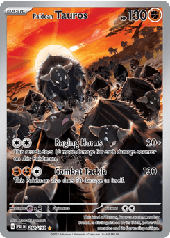Paldean Tauros #218 — Pokemon Paldea Evolved