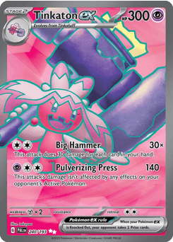 Tinkaton ex #240 — Pokemon Paldea Evolved
