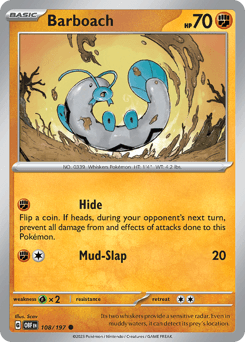 Barboach #108 — Pokemon Obsidian Flames