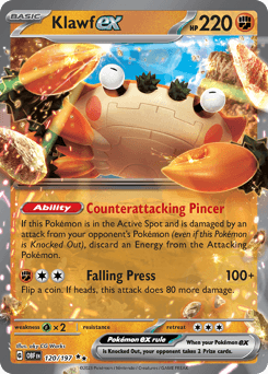 Klawf ex #120 — Pokemon Obsidian Flames