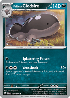 Paldean Clodsire #129 — Pokemon Obsidian Flames