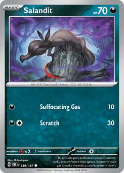 Salandit #139 — Pokemon Obsidian Flames