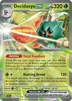 Decidueye ex #15 — Pokemon Obsidian Flames