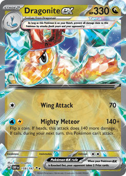 Dragonite ex #159 — Pokemon Obsidian Flames