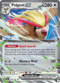 Pidgeot ex #164 — Pokemon Obsidian Flames