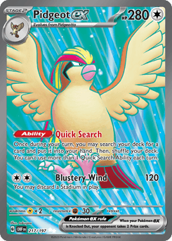 Pidgeot ex #217 — Pokemon Obsidian Flames