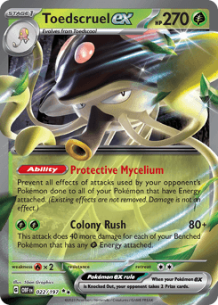 Toedscruel ex #22 — Pokemon Obsidian Flames