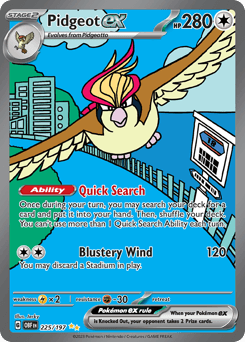 Pidgeot ex #225 — Pokemon Obsidian Flames