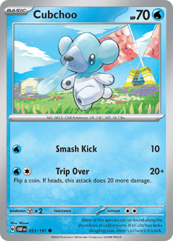 Cubchoo #53 — Pokemon Obsidian Flames