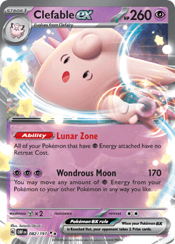 Clefable ex #82 — Pokemon Obsidian Flames