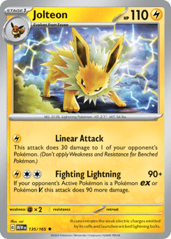 Jolteon #135 — Pokemon Scarlet & Violet 151