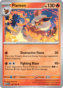 Flareon #136 — Pokemon Scarlet & Violet 151