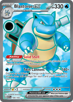 Blastoise ex #184 — Pokemon Scarlet & Violet 151