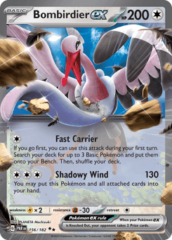 Bombirdier ex #156 — Pokemon Paradox Rift