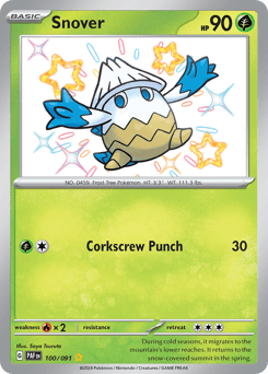 Snover #100 — Pokemon Paldean Fates