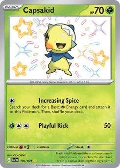 Capsakid #106 — Pokemon Paldean Fates