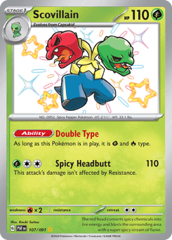 Scovillain #107 — Pokemon Paldean Fates