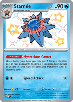 Starmie #119 — Pokemon Paldean Fates