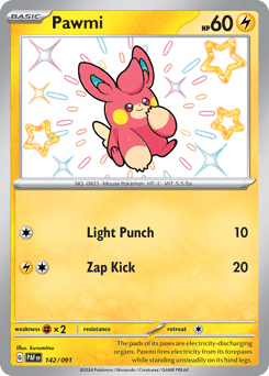 Pawmi #142 — Pokemon Paldean Fates