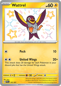 Wattrel #145 — Pokemon Paldean Fates