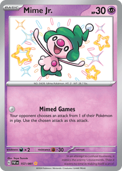 Mime Jr #157 — Pokemon Paldean Fates