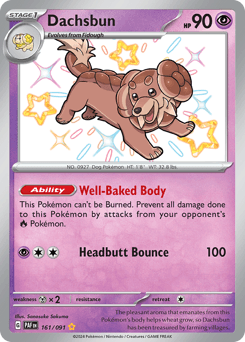 Dachsbun #161 — Pokemon Paldean Fates