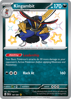 Kingambit #187 — Pokemon Paldean Fates