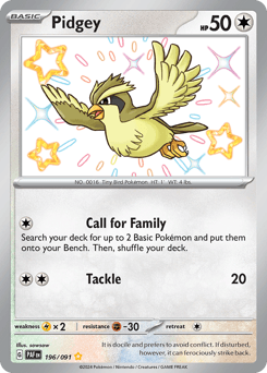 Pidgey #196 — Pokemon Paldean Fates