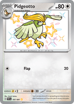 Pidgeotto #197 — Pokemon Paldean Fates
