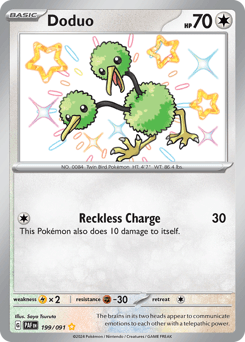 Doduo #199 — Pokemon Paldean Fates