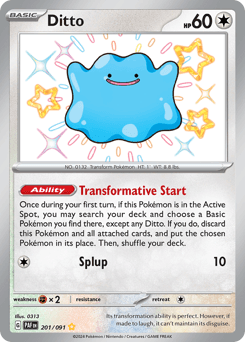 Ditto #201 — Pokemon Paldean Fates