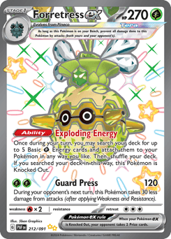 Forretress ex #212 — Pokemon Paldean Fates
