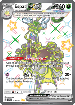 Espathra ex #214 — Pokemon Paldean Fates