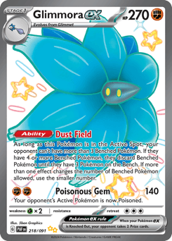 Glimmora ex #218 — Pokemon Paldean Fates