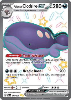 Paldean Clodsire ex #219 — Pokemon Paldean Fates