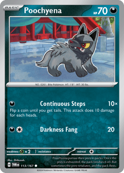 Poochyena #113 — Pokemon Twilight Masquerade
