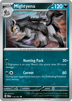 Mightyena #114 — Pokemon Twilight Masquerade