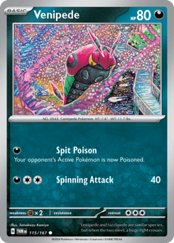Venipede #115 — Pokemon Twilight Masquerade