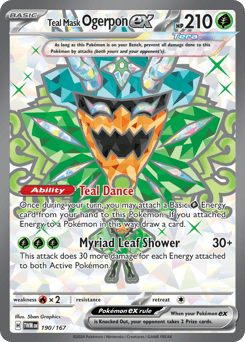 Teal Mask Ogerpon ex #190 — Pokemon Twilight Masquerade