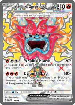 Hearthflame Mask Ogerpon ex #192 — Pokemon Twilight Masquerade