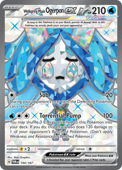 Wellspring Mask Ogerpon Ex #194 — Pokemon Twilight Masquerade