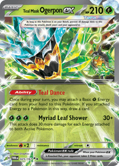 Teal Mask Ogerpon ex #25 — Pokemon Twilight Masquerade