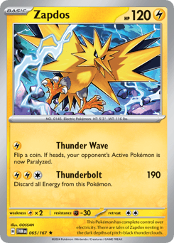 Zapdos #65 — Pokemon Twilight Masquerade